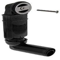 Round adjustable-length overflow set, Alba accessory, black