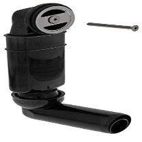 Round adjustable-length overflow set, Alba accessory, black