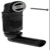 Round adjustable-length overflow set, Alba accessory, black view 1
