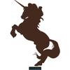 CLICKANDPRINT Reflective Unicorn Sticker, 100 x 71.2 cm, Brown view 1