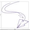 CLICKANDPRINT Paper Airplane II Sticker, 40 x 39.1 cm, Lavender view 2