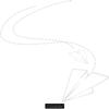 CLICKANDPRINT Paper Airplane II Sticker, 50 x 48.8 cm, Chrome Mirror-Gloss Film view 1