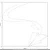CLICKANDPRINT Paper Airplane II Sticker, 50 x 48.8 cm, Chrome Mirror-Gloss Film view 2