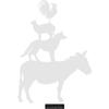 CLICKANDPRINT The Bremen Town Musicians Sticker, 40 x 27.2 cm, Coarse Silver Frosted Glass Effect view 1