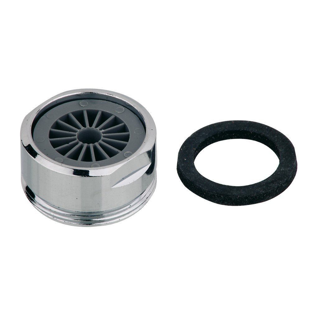 KIRCHHOFF Faucet Aerator with Housing, Chrome, M24x1, External Thread
