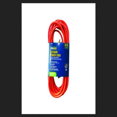 Projex Indoor and Outdoor Extension Cord, 16/3 SJTW, 25 ft, Orange
