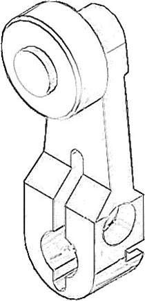 ASK-03 (5838) Short Swivel Lever, Symbol 991365, LABS Conformity: VDMA 24364-B2-L