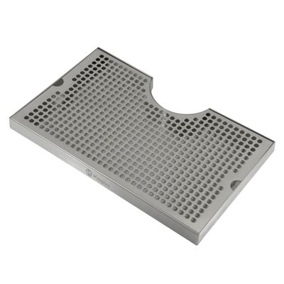 Kegco SECO-1610 Surface-Mount Drip Tray, 3 in. Column Cutout, Stainless Steel, No Drain