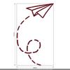 CLICKANDPRINT Paper Airplane Sticker, 160 × 93.7 cm, Purple Red view 2