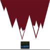 CLICKANDPRINT Mountains Tilt-Image Sticker, 150 x 38.5 cm, Purple-Red view 1