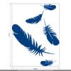 CLICKANDPRINT Feather Sticker, 150 x 111.2 cm, Reflective Blue view 2