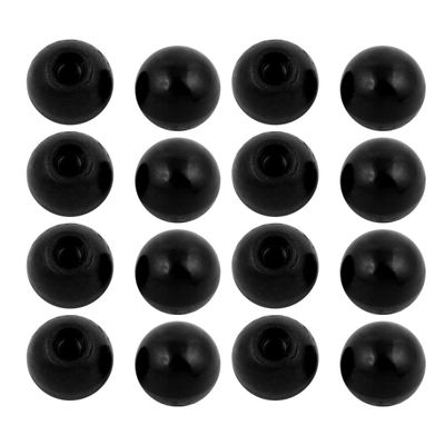 16-Pack Black M5 Threaded Ball Knobs, 20 mm