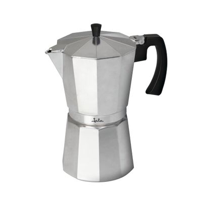 Jata Hogar Aluminum Espresso Maker, Silver, 15 x 10 x 16 cm