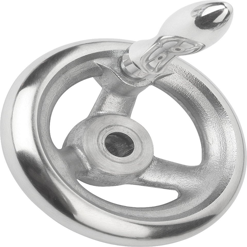 KIPP Aluminum Handwheel Without Groove, D2=40, D1=500, 1 pc., K0160.4500X40