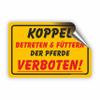 KOPPEL No Entry or Feeding the Horses Sign - D-055 (30 x 20 cm Sticker) view 1