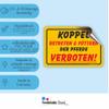 KOPPEL No Entry or Feeding the Horses Sign - D-055 (30 x 20 cm Sticker) view 2