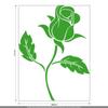 CLICKANDPRINT Rose Wall Decal, 150 x 109.8 cm, Yellow-Green Vinyl Sticker view 3