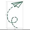 CLICKANDPRINT Paper Airplane Sticker, 140 x 82 cm, Dark Green view 2