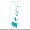 CLICKANDPRINT Flying Books Wall Decal, 210 x 60.9 cm, Turquoise view 3