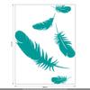 CLICKANDPRINT Feather Sticker, 100 x 74.1 cm, Turquoise view 2