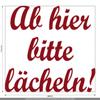 CLICKANDPRINT “Please Smile” Sticker, 90 x 72.5 cm, Dark Red view 2