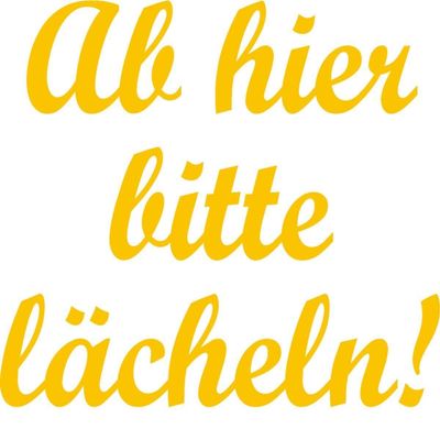 CLICKANDPRINT "Please Smile" Sticker, 40 x 32.2 cm, Reflective Yellow