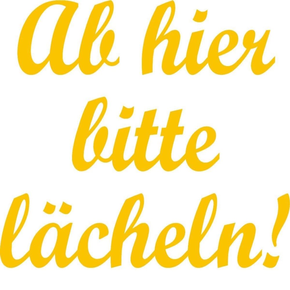 CLICKANDPRINT "Please Smile" Sticker, 40 x 32.2 cm, Reflective Yellow