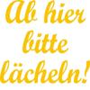 CLICKANDPRINT "Please Smile" Sticker, 40 x 32.2 cm, Reflective Yellow view 1