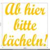 CLICKANDPRINT "Please Smile" Sticker, 40 x 32.2 cm, Reflective Yellow view 2
