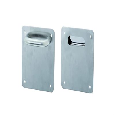 Tesa Assa Abloy MSTT80VIS16 Double Vertical Handle, Square Plate, 316L Stainless Steel