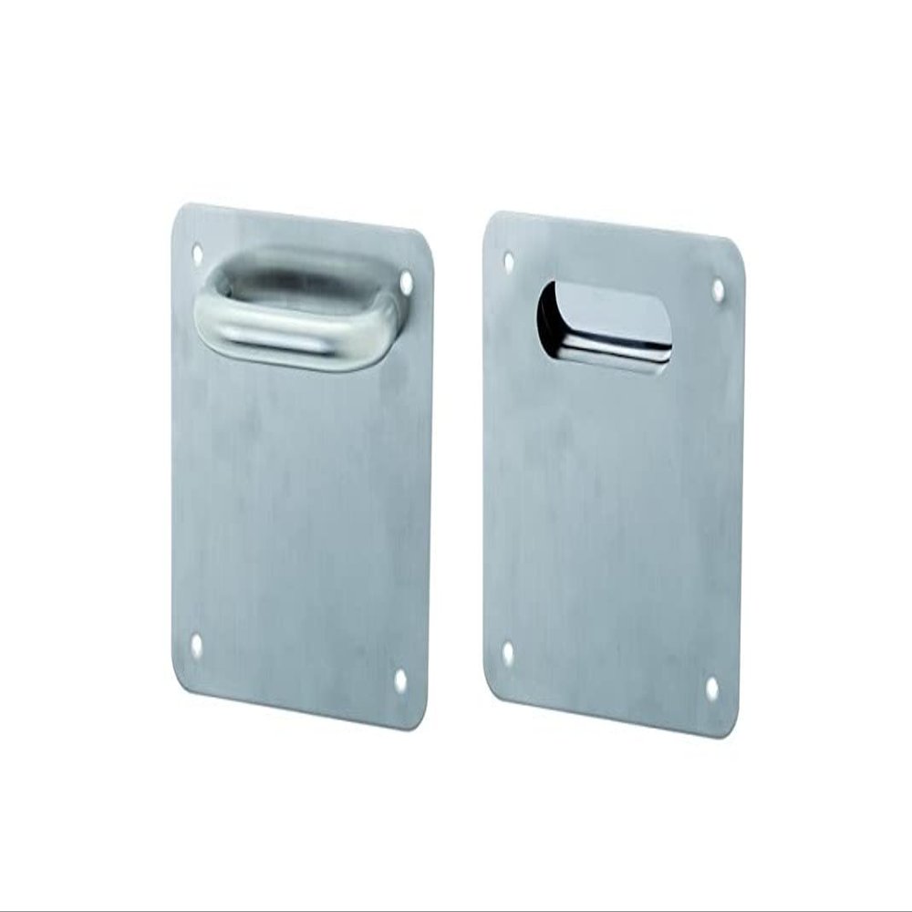 Tesa Assa Abloy MSTT80VIS16 Double Vertical Handle, Square Plate, 316L Stainless Steel