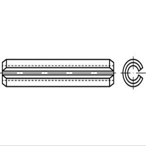 ISO 8752 1.4310 Slotted Spring Pins, Heavy-Duty, 4 x 10 mm, 100 Pieces