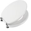 Ideal Standard Velara WC Seat, Light Blue Sussurrato, Chrome Hinges view 1
