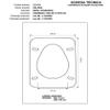 Ideal Standard Velara WC Seat, Light Blue Sussurrato, Chrome Hinges view 2