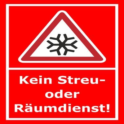Melis-Folienwerkstatt Sign, No Gritting or Snow-Clearing Service, 60 x 40 cm, 3 mm Aluminum Composite, 20 VAR S00018-066-D