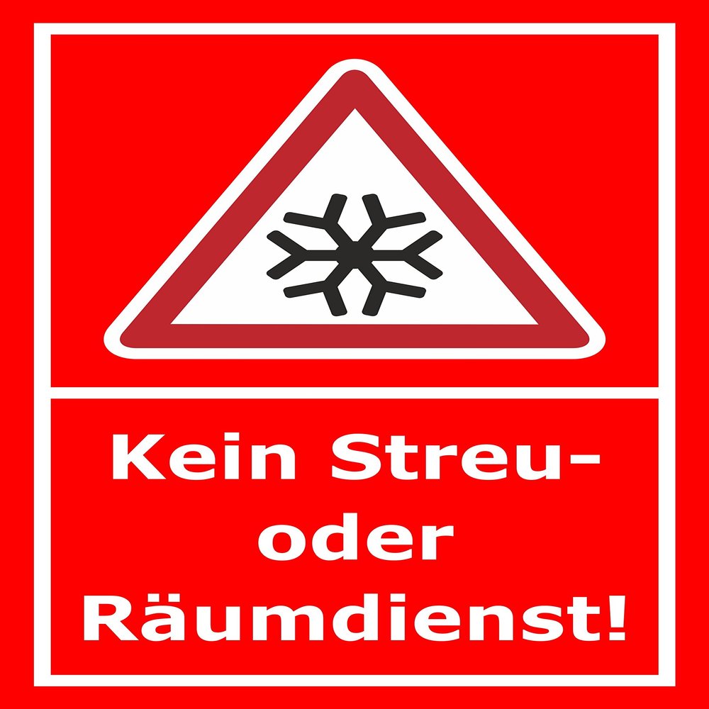 Melis-Folienwerkstatt Sign, No Gritting or Snow-Clearing Service, 60 x 40 cm, 3 mm Aluminum Composite, 20 VAR S00018-066-D