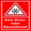 Melis-Folienwerkstatt Sign, No Gritting or Snow-Clearing Service, 60 x 40 cm, 3 mm Aluminum Composite, 20 VAR S00018-066-D view 1