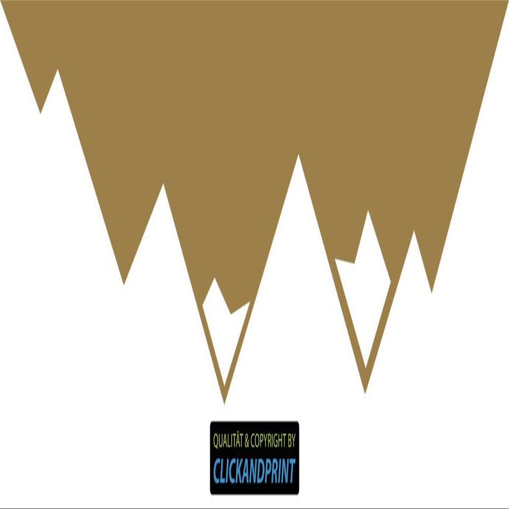 CLICKANDPRINT Mountains / Flip-Image Sticker, 110 x 28.2 cm, Gold Mirror-Gloss Vinyl