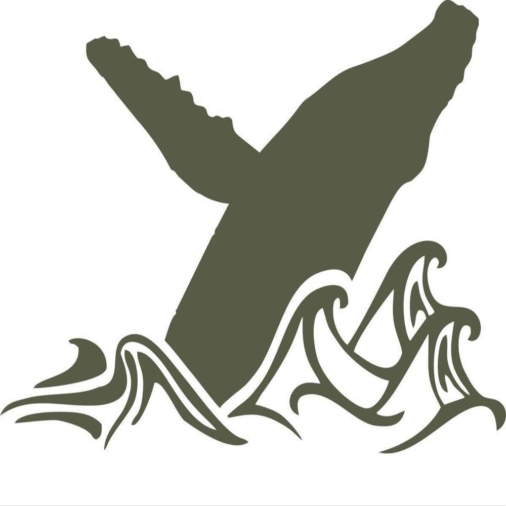 CLICKANDPRINT Jumping Humpback Whale Sticker, 40 x 22.8 cm, Metallic Steppe Green