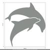 CLICKANDPRINT Jumping Dolphins Sticker, 60 x 54.3 cm, Medium Gray view 2