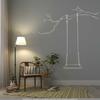 CLICKANDPRINT Swing on a Branch Wall Decal, 100 x 93.2 cm, Sand Gray view 2