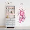 CLICKANDPRINT Peacock Feather Wall Decal, 190 x 72.2 cm, Pink view 2