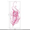 CLICKANDPRINT Peacock Feather Wall Decal, 190 x 72.2 cm, Pink view 3