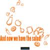 CLICKANDPRINT “And Now We Have the Salad” Sticker, 110 x 95.4 cm, Pastel Orange view 1