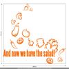 CLICKANDPRINT “And Now We Have the Salad” Sticker, 110 x 95.4 cm, Pastel Orange view 2