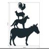 CLICKANDPRINT The Bremen Town Musicians Sticker, 70 x 47.6 cm, Metallic Jade view 2