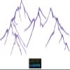 CLICKANDPRINT Mountain Silhouette Wall Decal, 50 x 13.5 cm, Lavender view 1