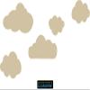 CLICKANDPRINT Over the Clouds Wall Sticker, 130 x 58.4 cm, Beige view 1