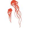 CLICKANDPRINT Jellyfish Wall Decal, 180 x 86 cm, Orange-Red view 1