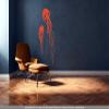 CLICKANDPRINT Jellyfish Wall Decal, 180 x 86 cm, Orange-Red view 2
